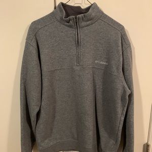 Columbia Gray Quarter Zip Sweater